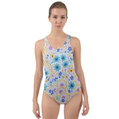 Flower Bomb 2 Cut-out Back One Piece Swimsuit by PatternFactory