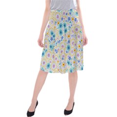 Flower Bomb 2 Midi Beach Skirt by PatternFactory
