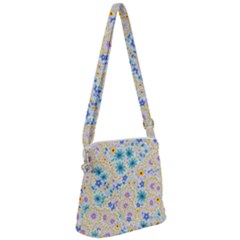 Flower Bomb 2 Zipper Messenger Bag by PatternFactory