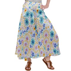 Flower Bomb 2 Satin Palazzo Pants by PatternFactory