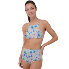 Flower Bomb 2 High Waist Tankini Set by PatternFactory