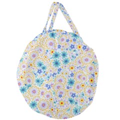 Flower Bomb 2 Giant Round Zipper Tote by PatternFactory