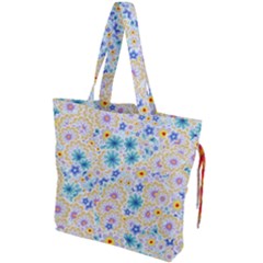 Flower Bomb 2 Drawstring Tote Bag by PatternFactory
