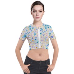 Flower Bomb 2 Short Sleeve Cropped Jacket by PatternFactory