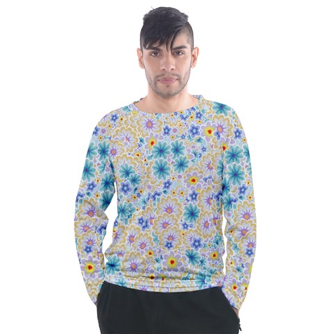 Flower Bomb 2 Men s Long Sleeve Raglan Tee by PatternFactory