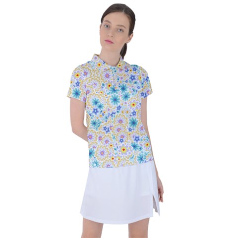 Flower Bomb 2 Women s Polo Tee by PatternFactory