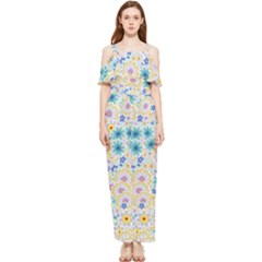 Flower Bomb 2 Draped Sleeveless Chiffon Jumpsuit by PatternFactory
