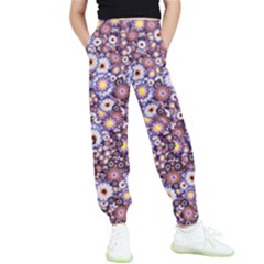 Flower Bomb 3 Kids  Elastic Waist Pants by PatternFactory