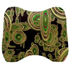 Concentric Circles B Velour Head Support Cushion by PatternFactory