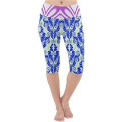 Great Vintage Pattern D Pattern 6-21-4 Lightweight Velour Cropped Yoga Leggings by PatternFactory
