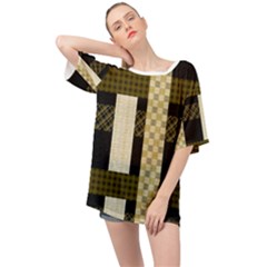 Art-stripes-pattern-design-lines Oversized Chiffon Top by Sapixe