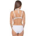 Doodle Pattern Double Strap Halter Bikini Top View2