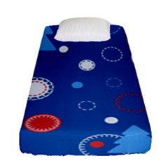 Christmas Pattern Tree Design Fitted Sheet (single Size) by Sapixe