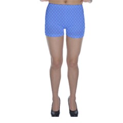 Soft Pattern Blue Skinny Shorts by PatternFactory