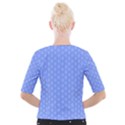 Soft Pattern Blue Cropped Button Cardigan View2