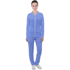 Soft Pattern Blue Casual Jacket And Pants Set by PatternFactory