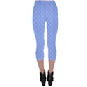 Soft Pattern Blue Capri Leggings  View2