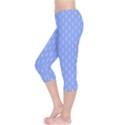Soft Pattern Blue Capri Leggings  View3