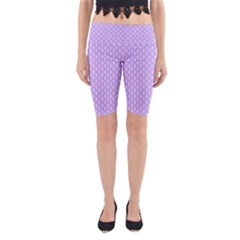 Soft Pattern Lilac Yoga Cropped Leggings by PatternFactory