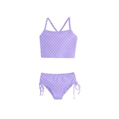 Soft Pattern Lilac Girls  Tankini Swimsuit by PatternFactory