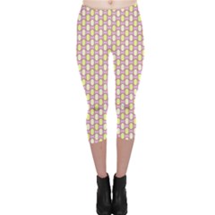 Soft Pattern Rose Capri Leggings  by PatternFactory