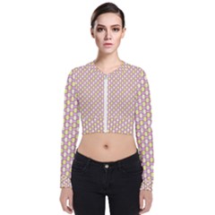 Soft Pattern Rose Long Sleeve Zip Up Bomber Jacket by PatternFactory