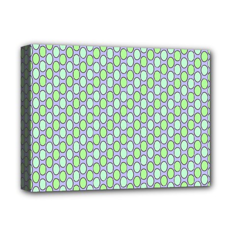 Soft Pattern Aqua Deluxe Canvas 16  X 12  (stretched)  by PatternFactory