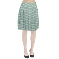 Soft Pattern Aqua Pleated Skirt by PatternFactory