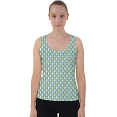 Soft Pattern Aqua Velvet Tank Top by PatternFactory