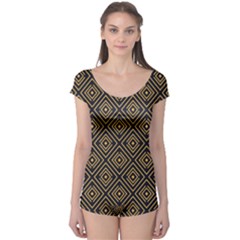 Art Deco Vector Pattern Boyleg Leotard  by webstylecreations