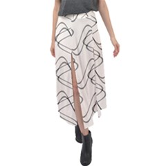 Retro Fun 821d Velour Split Maxi Skirt by PatternFactory