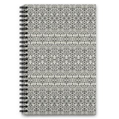 Abstract Silver Ornate Decorative Pattern 5 5  X 8 5  Notebook by dflcprintsclothing