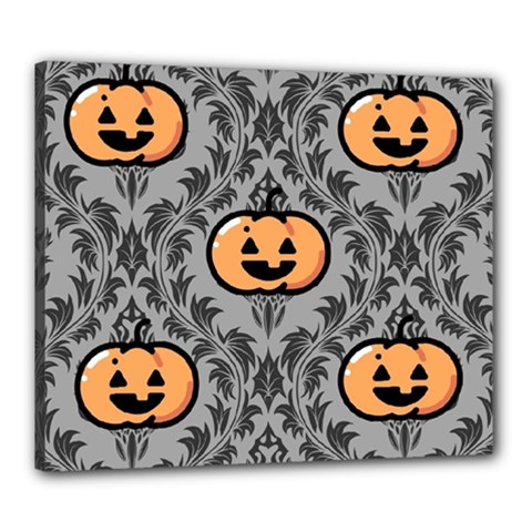 Pumpkin Pattern Canvas 24  X 20  (stretched) by NerdySparkleGoth
