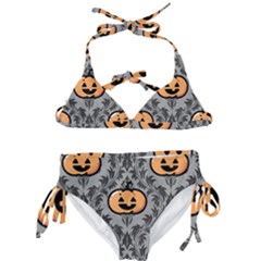 Pumpkin Pattern Kids  Classic Bikini Set by NerdySparkleGoth