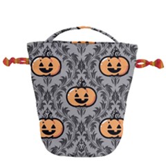 Pumpkin Pattern Drawstring Bucket Bag by NerdySparkleGoth