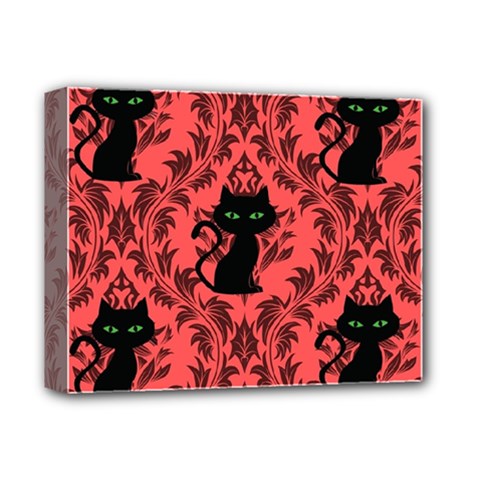 Cat Pattern Deluxe Canvas 14  X 11  (stretched) by NerdySparkleGoth