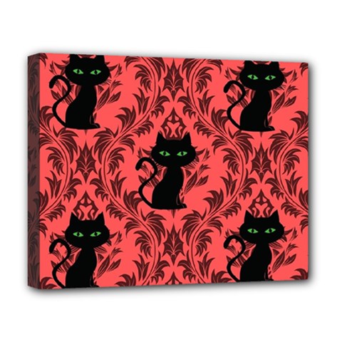 Cat Pattern Deluxe Canvas 20  X 16  (stretched) by NerdySparkleGoth