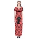 Cat Pattern Short Sleeve Maxi Dress View1