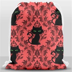 Cat Pattern Drawstring Bag (large) by NerdySparkleGoth