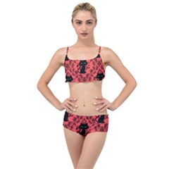Cat Pattern Layered Top Bikini Set by NerdySparkleGoth