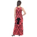 Cat Pattern Sleeveless Velour Maxi Dress View2