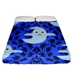 Ghost Pattern Fitted Sheet (queen Size) by NerdySparkleGoth