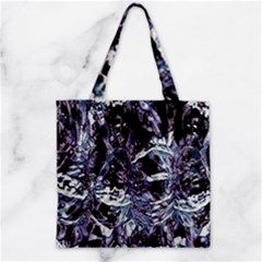 Unraveled Zipper Grocery Tote Bag by MRNStudios