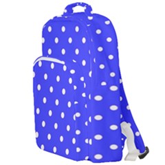 1950 Purple Blue White Dots Double Compartment Backpack by SomethingForEveryone