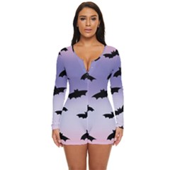 The Bats Long Sleeve Boyleg Swimsuit by SychEva