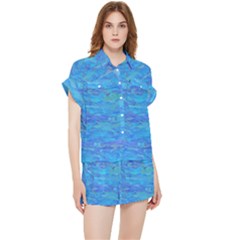 Blue Blue Ocean Chiffon Lounge Set by kiernankallan