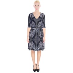 Lunar Phases Wrap Up Cocktail Dress by MRNStudios