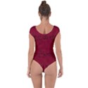 Black Splashes On Red Background Short Sleeve Leotard  View2