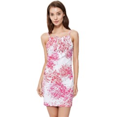 Red Splashes On A White Background Summer Tie Front Dress by SychEva