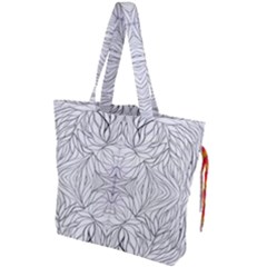 Mono Repeats Iii Drawstring Tote Bag by kaleidomarblingart